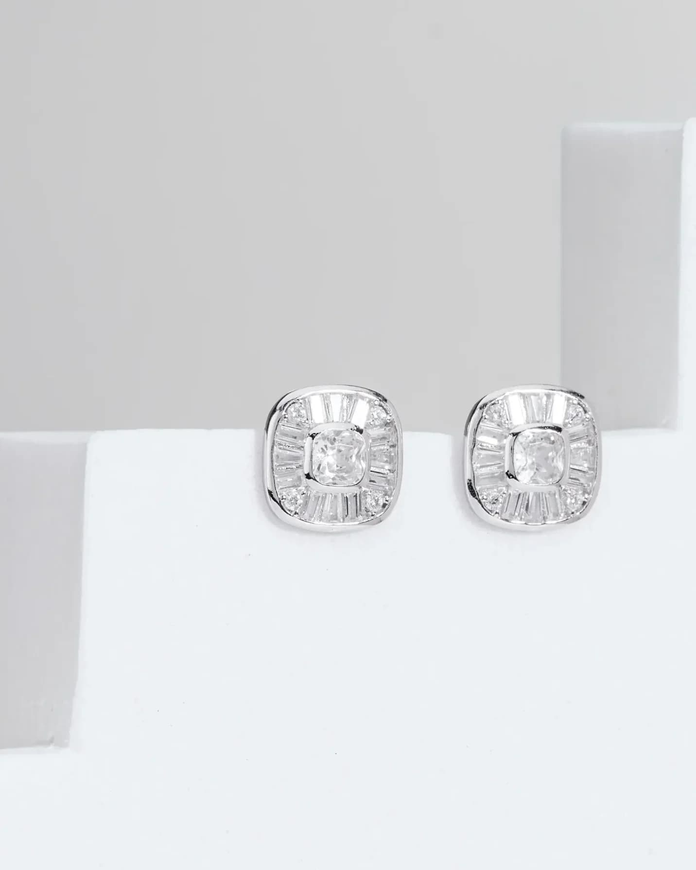 Vintage Baguette Glam Studs