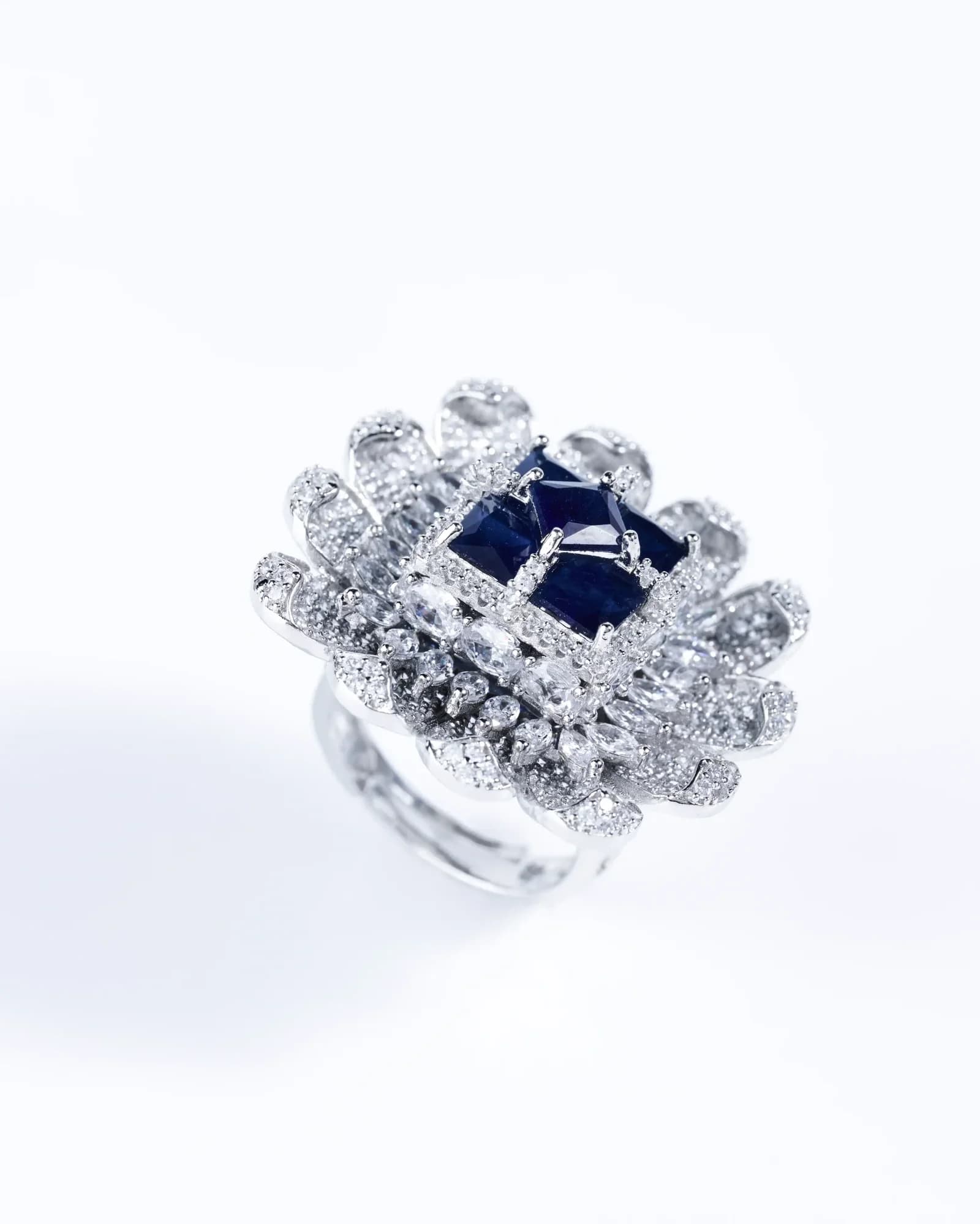 Midnight Bloom Cocktail Ring 3
