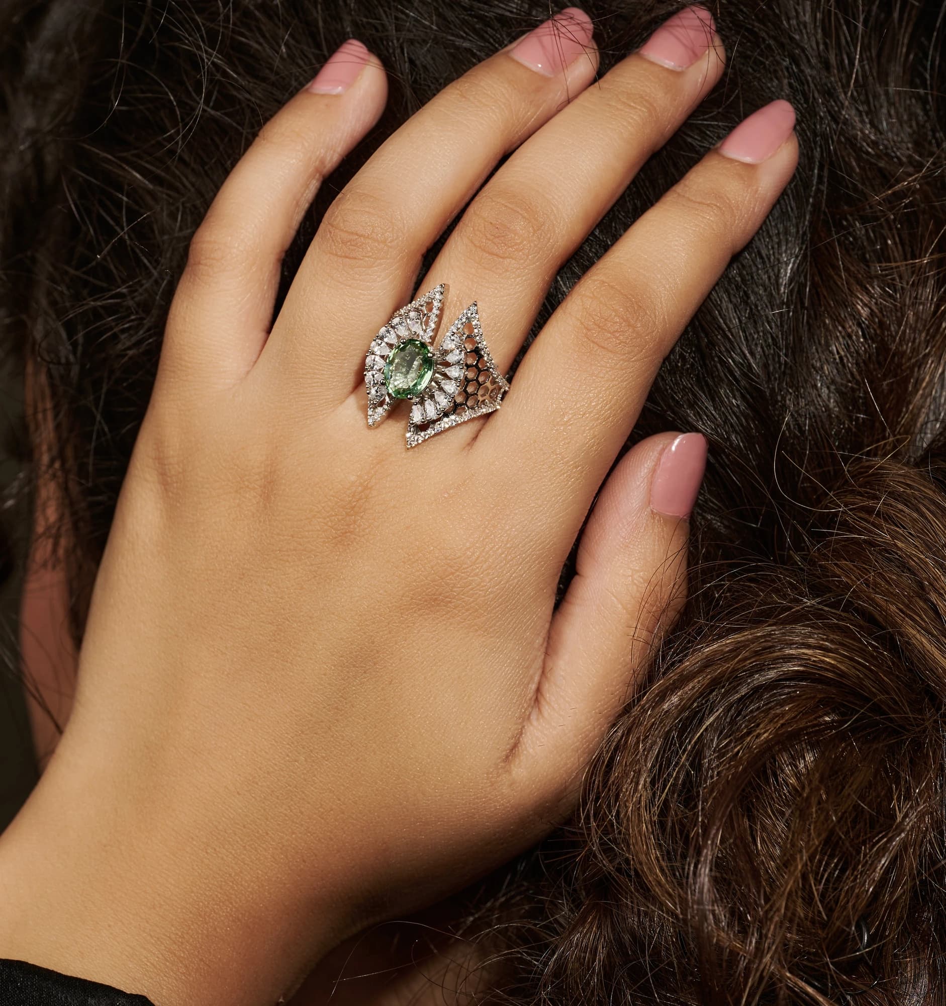 Mint Wing Ring