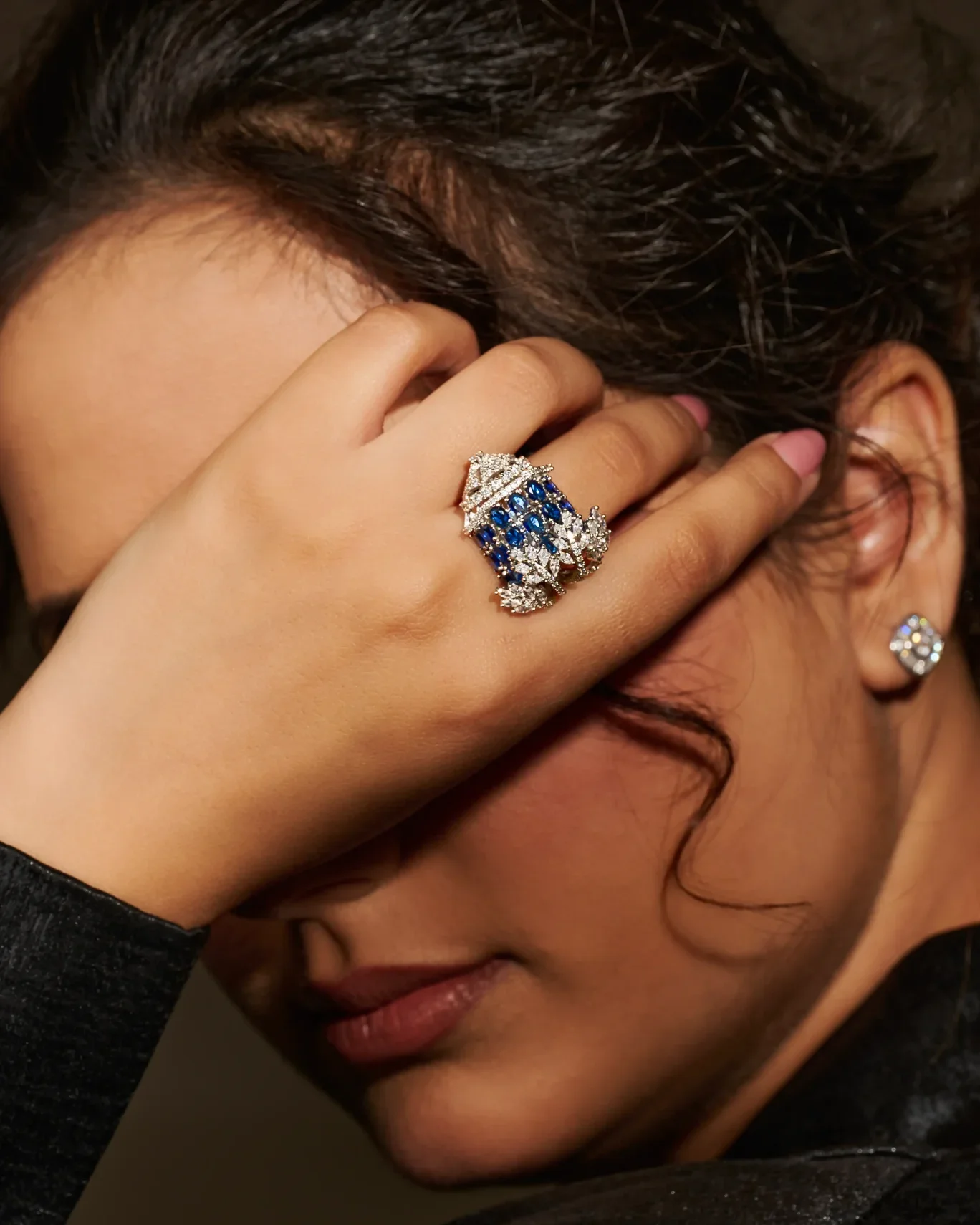 Sapphire Diva Dome Ring