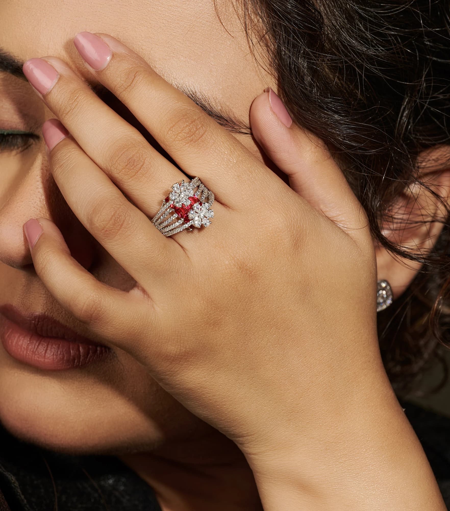 Twin Blossom Ring